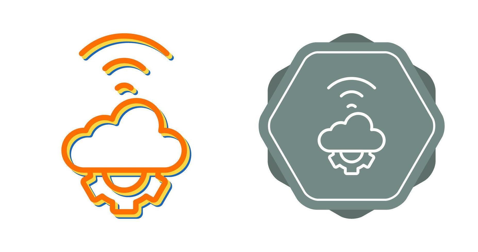 Wolke Automatisierung Vektor Symbol