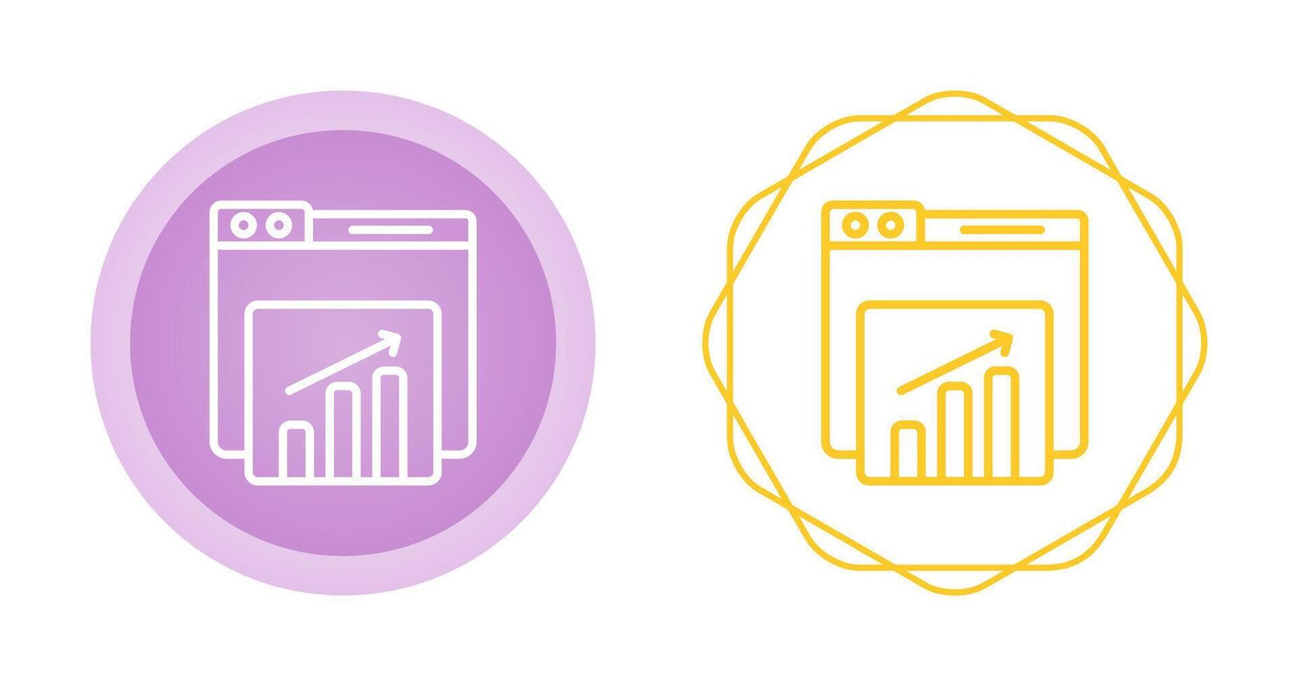 Webseite Statistiken Vektor Symbol