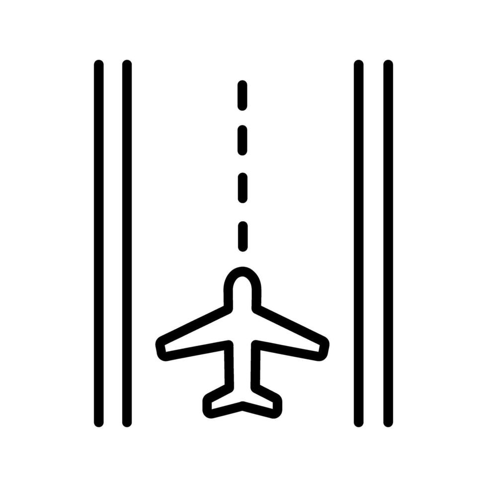 Landebahn-Vektorsymbol vektor