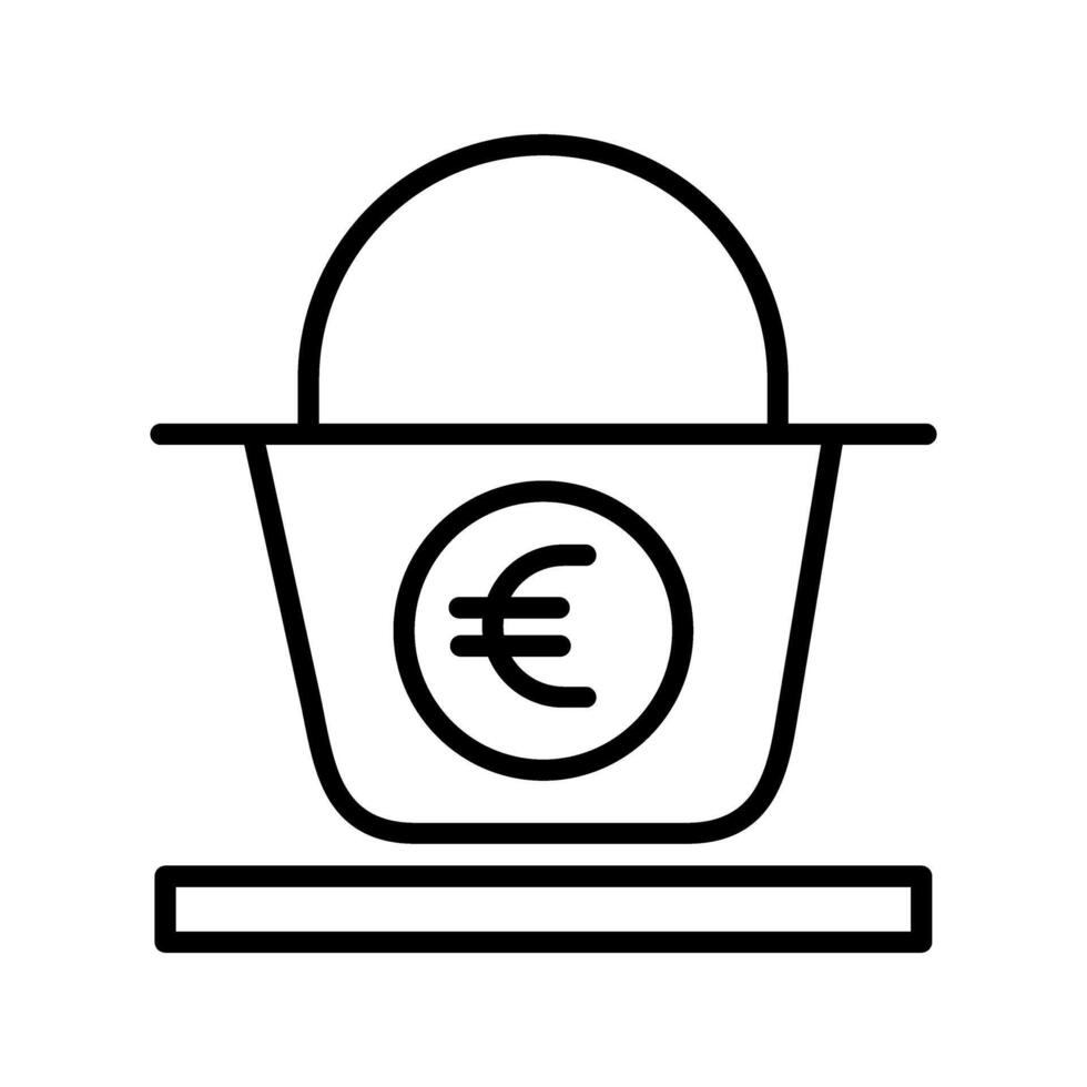 Euro-Korb-Vektor-Symbol vektor