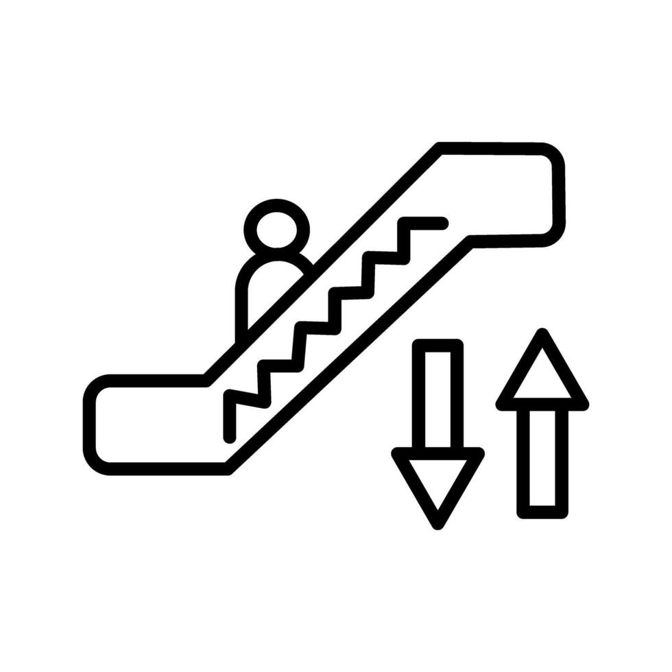 Symbol für Rolltreppenvektor vektor