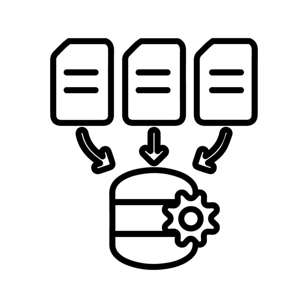 Vektorsymbol für die Datenverarbeitung vektor