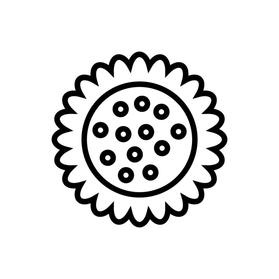 Symbol für Sonnenblumenvektor vektor