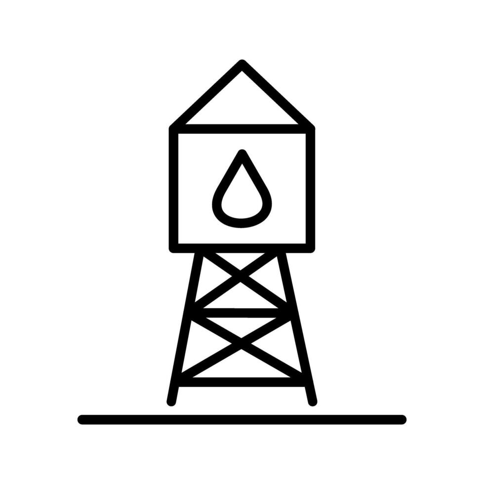 Wasserturm-Vektorsymbol vektor