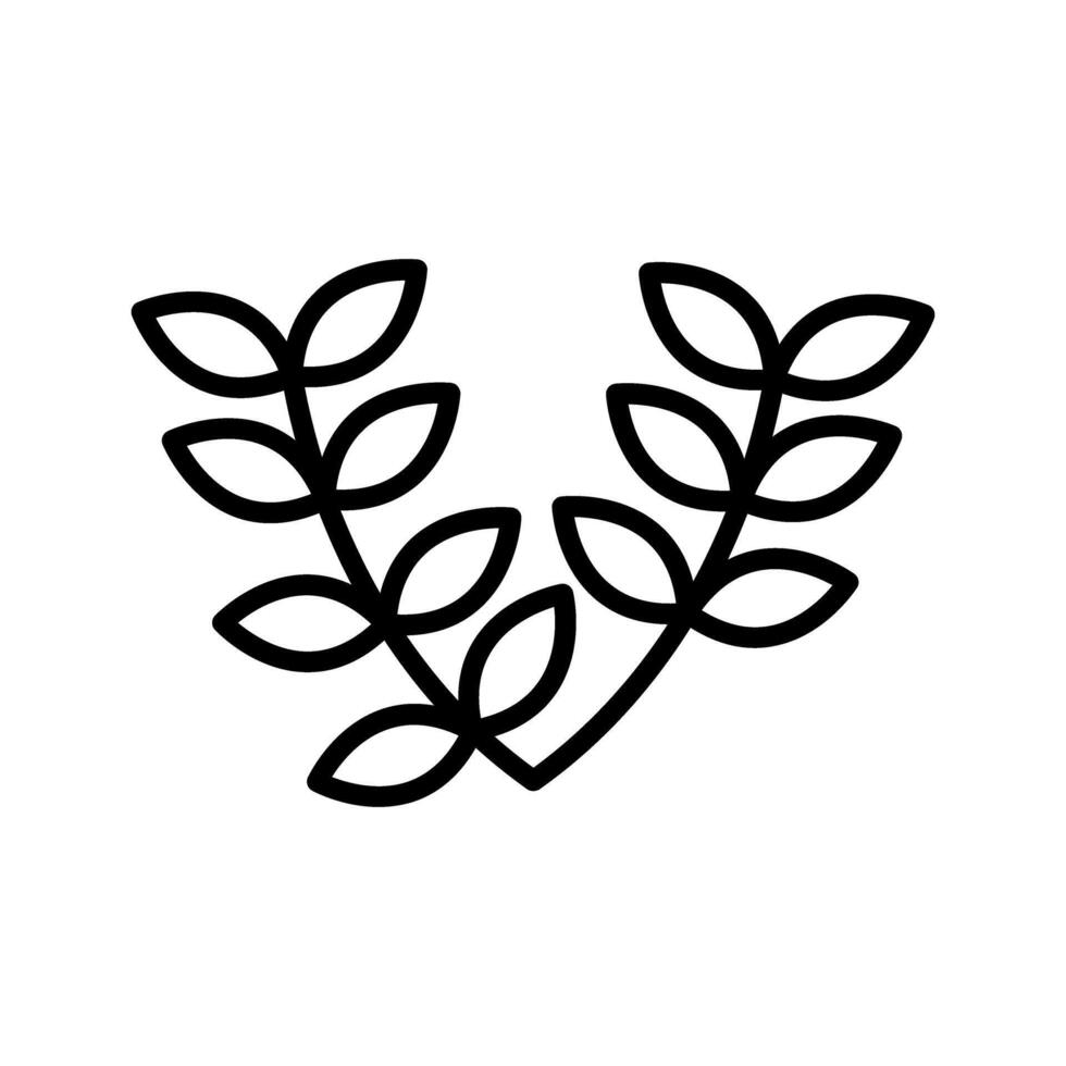 Blätter-Kranz-Vektor-Symbol vektor