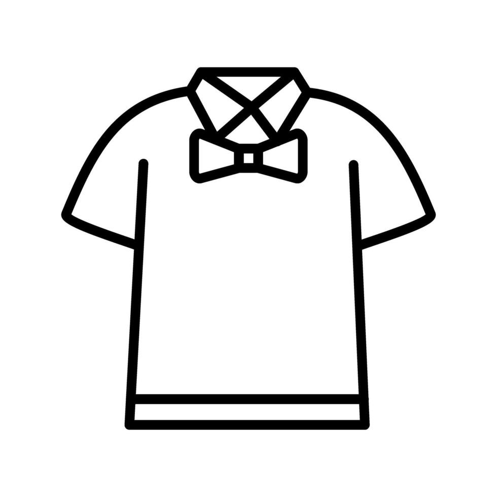 Hemd mit Schleifenvektorsymbol vektor