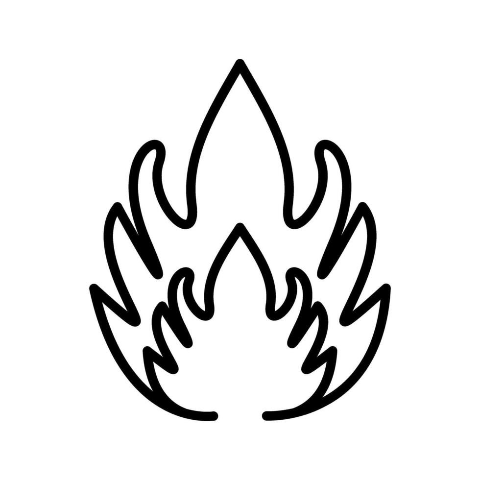 Vektorsymbol für brennbares Material vektor