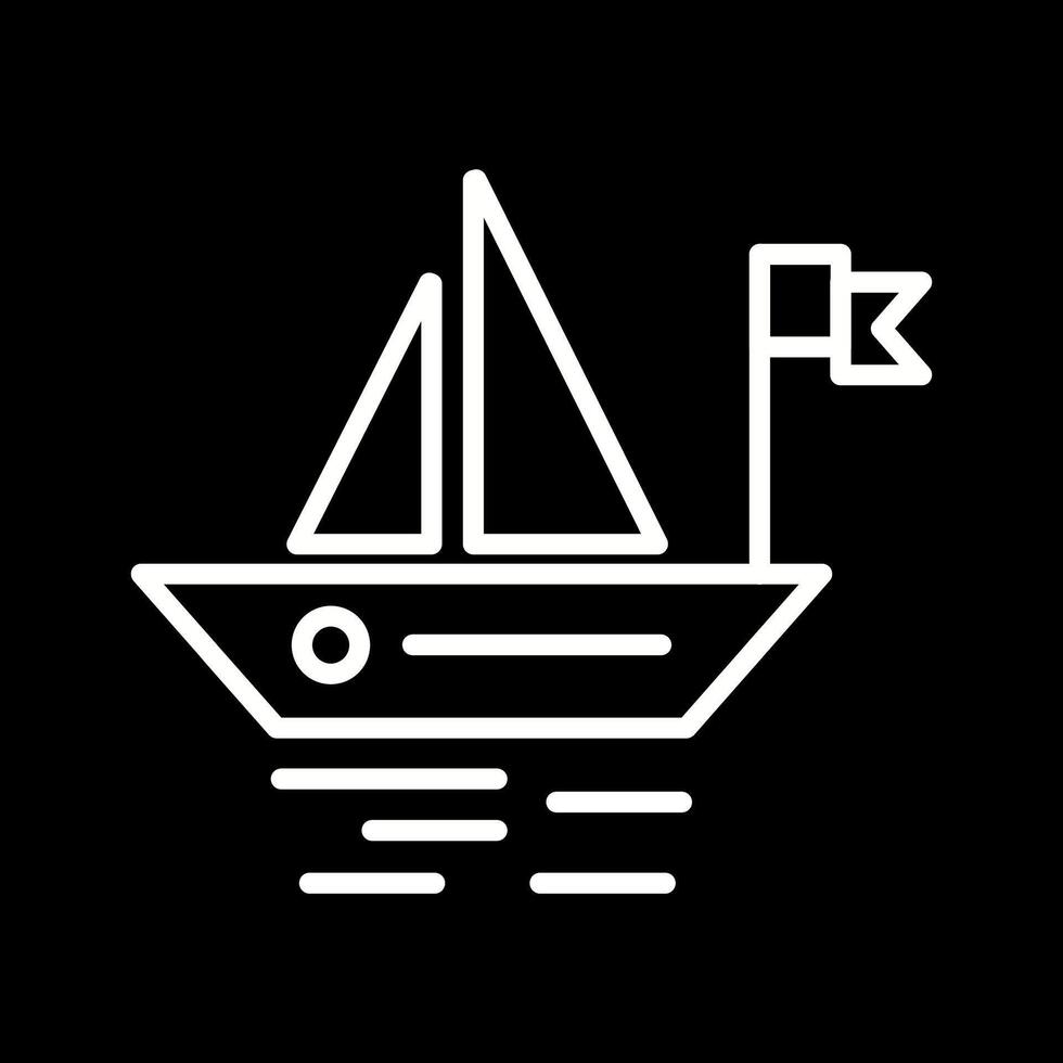 kleines Boot-Vektor-Symbol vektor