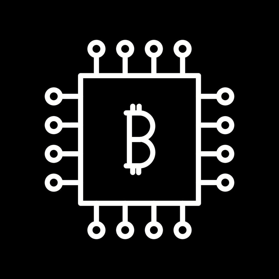 bitcoin chip vektor ikon