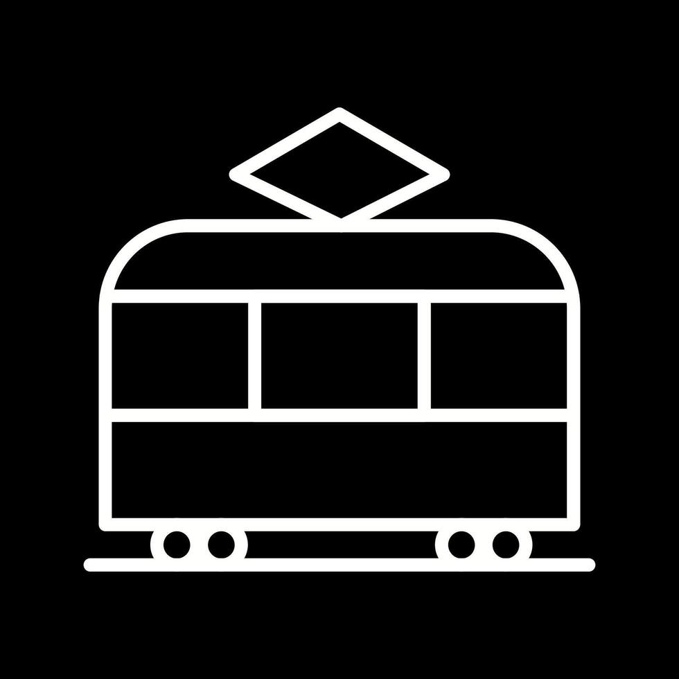 Straßenbahn-Vektor-Symbol vektor