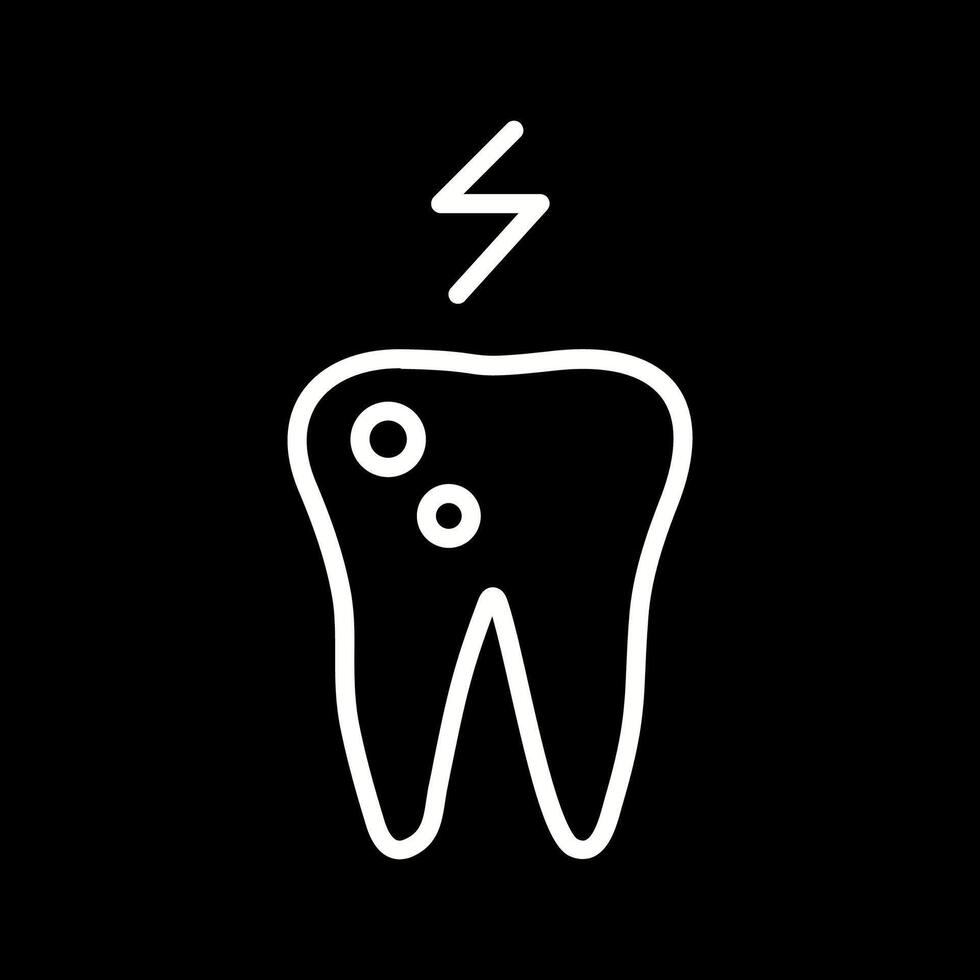 Vektorsymbol für Zahnschmerzen und Plaque vektor