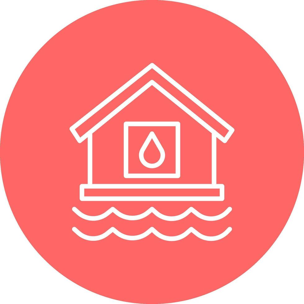 vatten hus vektor ikon