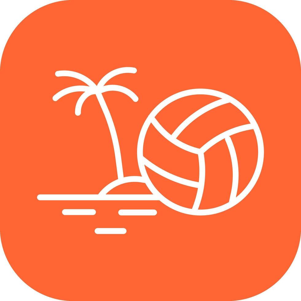 Beachvolleyball-Vektorsymbol vektor