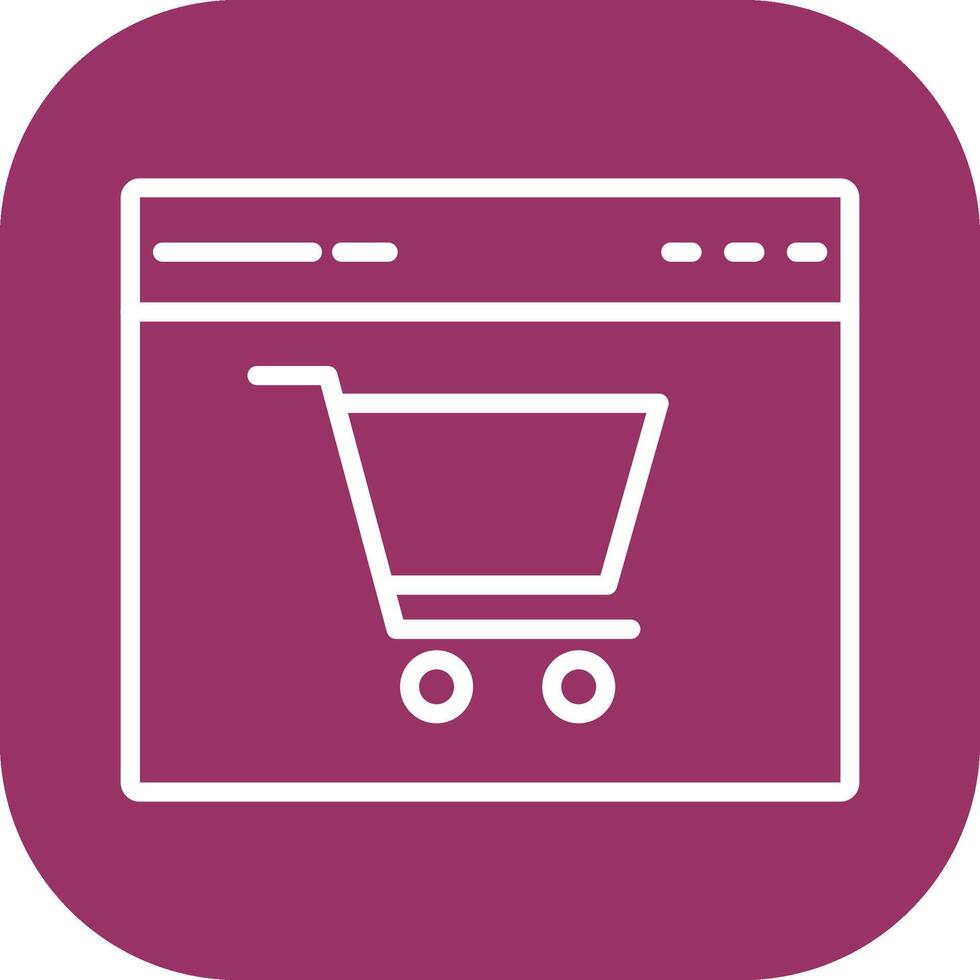 E-Commerce-Website-Vektorsymbol vektor