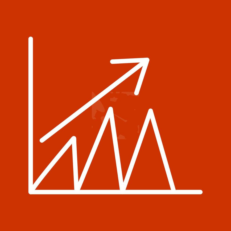 Trend im Diagrammvektorsymbol vektor