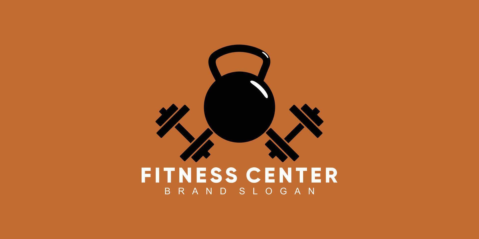 Fitnessstudio Logo oder Fitness Center Logo mit modern Barble Formen vektor