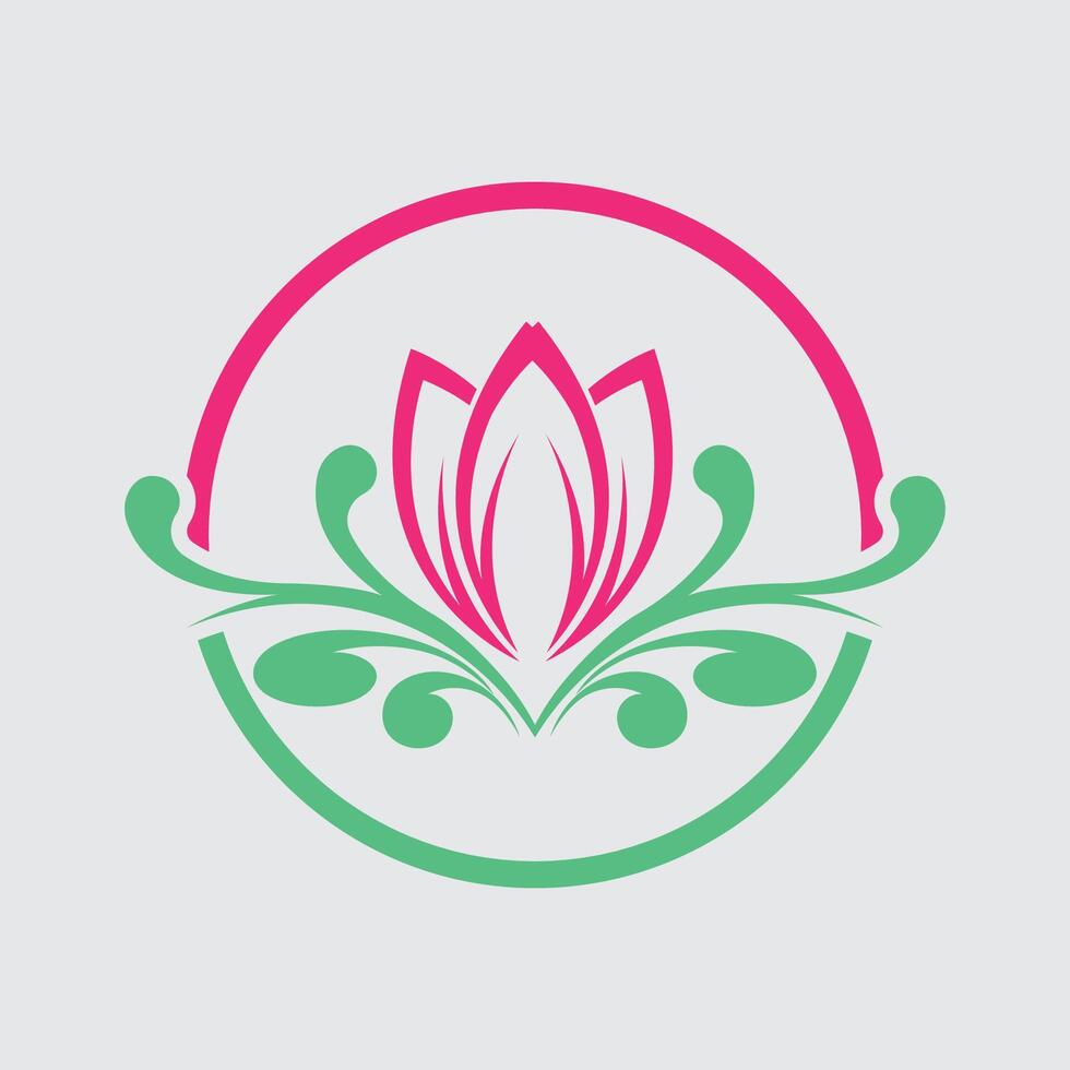 vektor lotus blomma design för spa, yoga klass, hotell och tillflykt