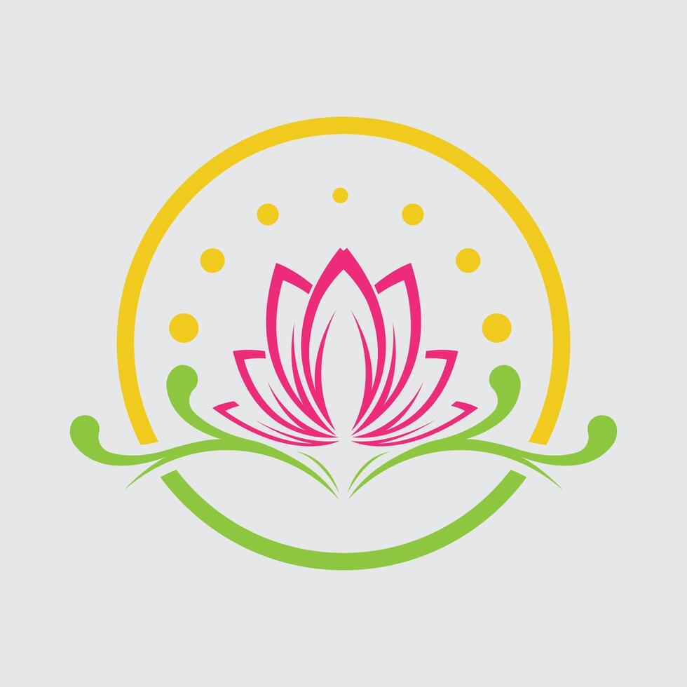 Vektor Lotus Blume Design zum Spa, Yoga Klasse, Hotel und Resort