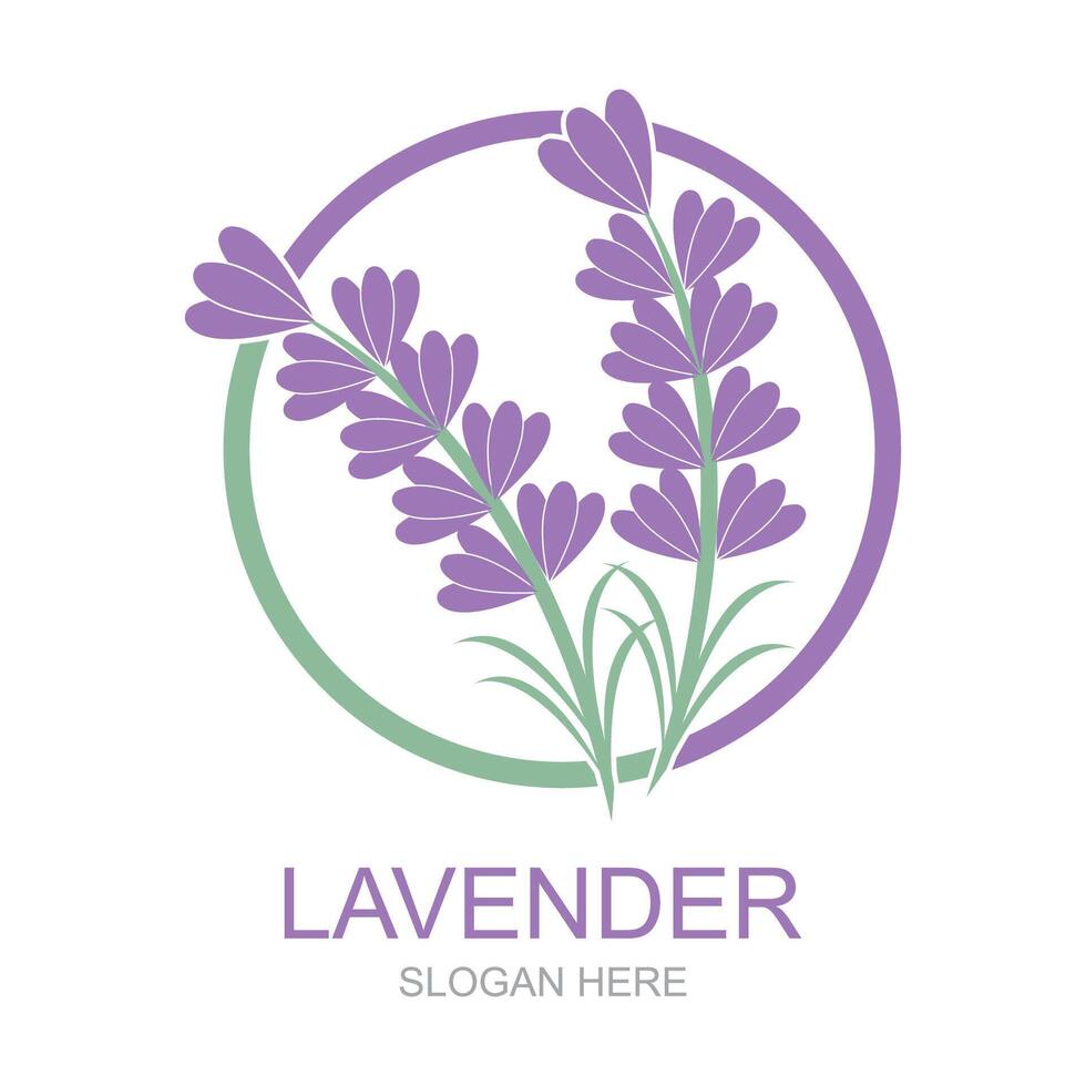 lavendel logotyp mall vektor symbol natur