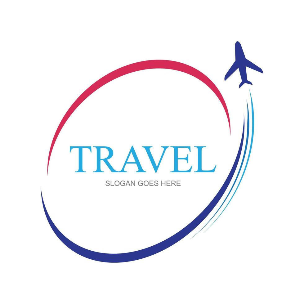 vektor logotyp design mall för flygbolag, flygbolag biljett, resa byrå