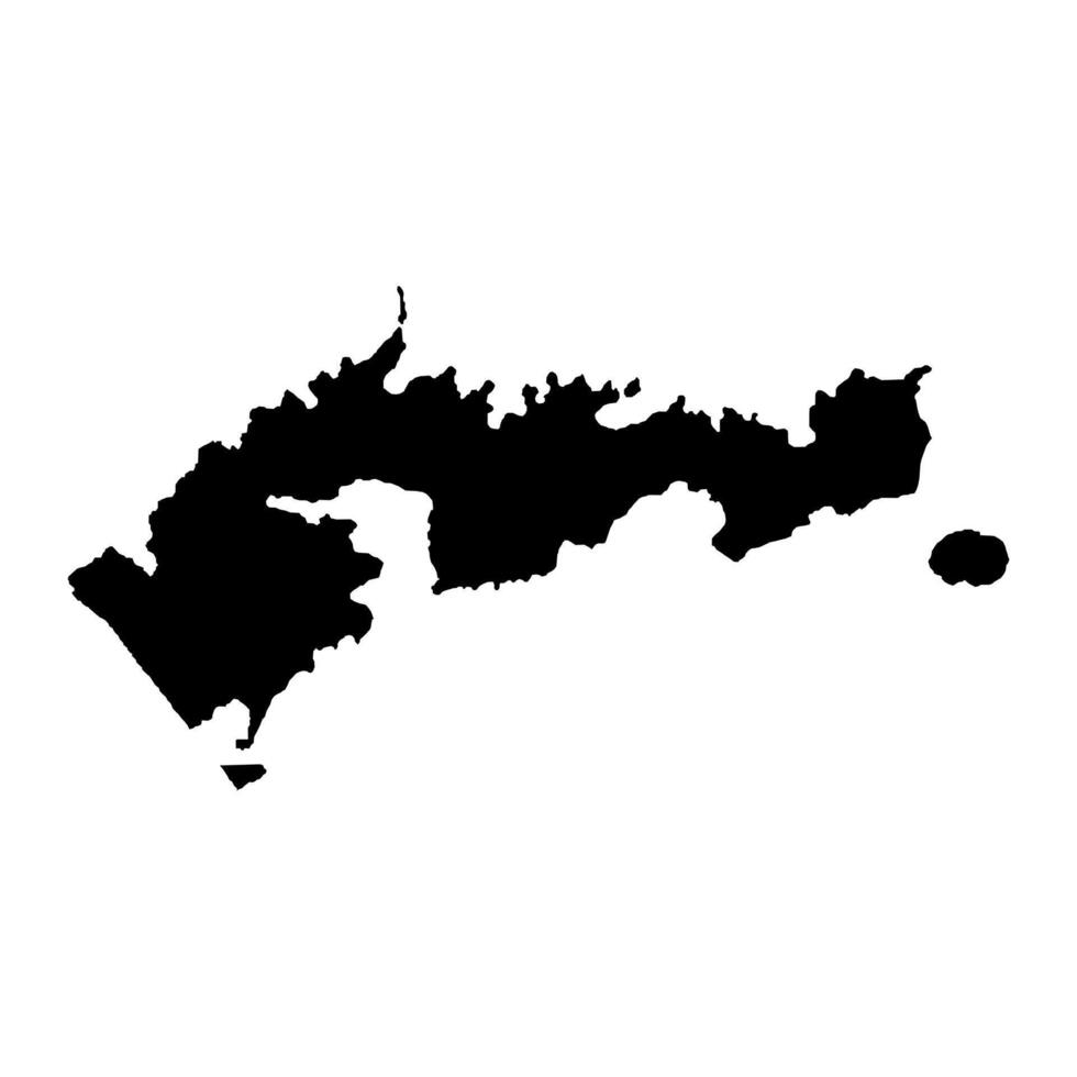 östlichen Kreis Karte, administrative Aufteilung von amerikanisch Samoa. Vektor Illustration.