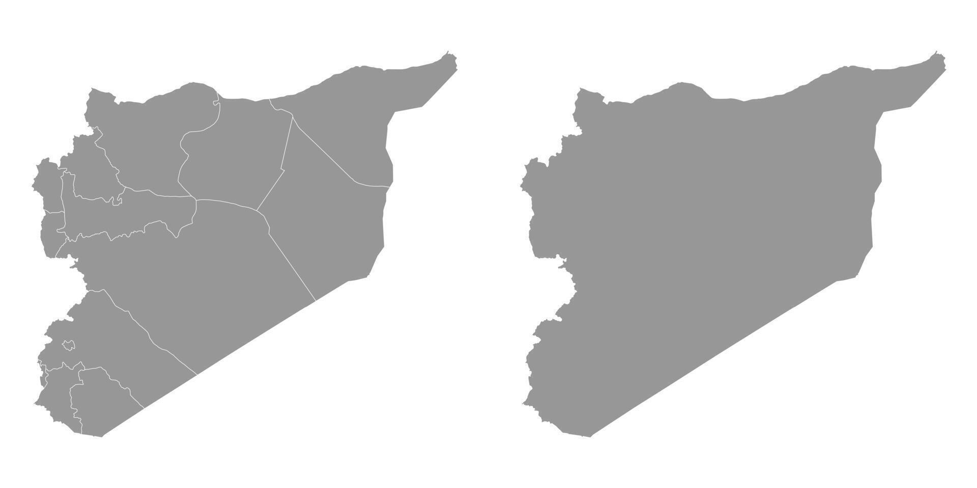 Syrien Karte mit administrative Abteilungen. Vektor Illustration.