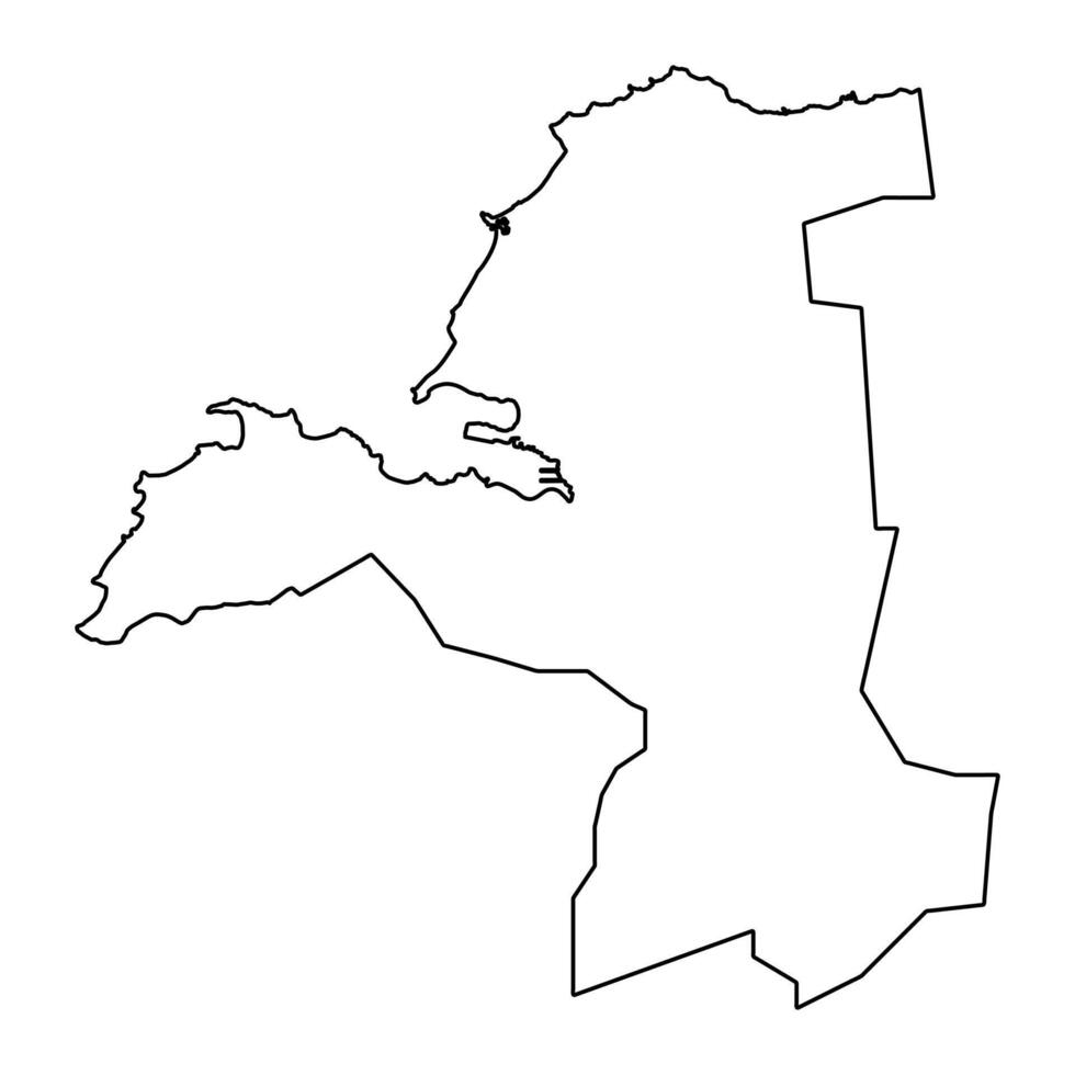 Gemeinde von Heilige John Karte, administrative Aufteilung von Antigua und Barbuda. vektor