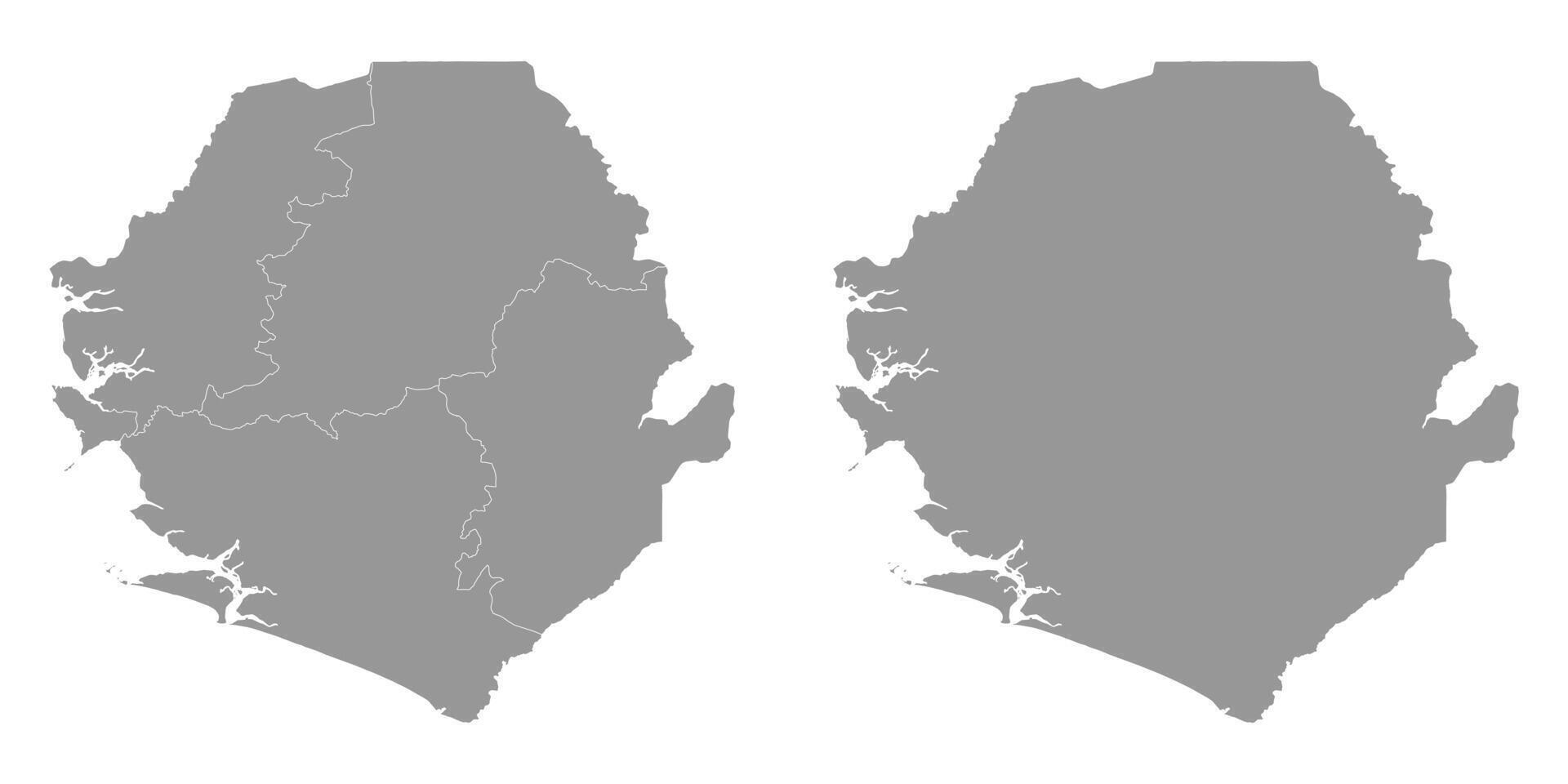 Sierra leone Karte mit Provinzen, administrative Abteilungen. Vektor Illustration.