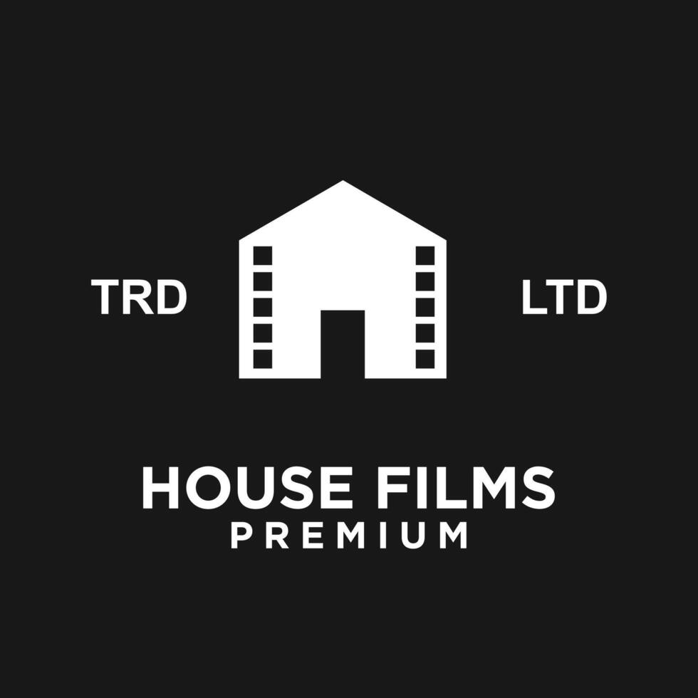 Haus Zuhause Studio Film Kino Video Logo Symbol Design Illustration vektor