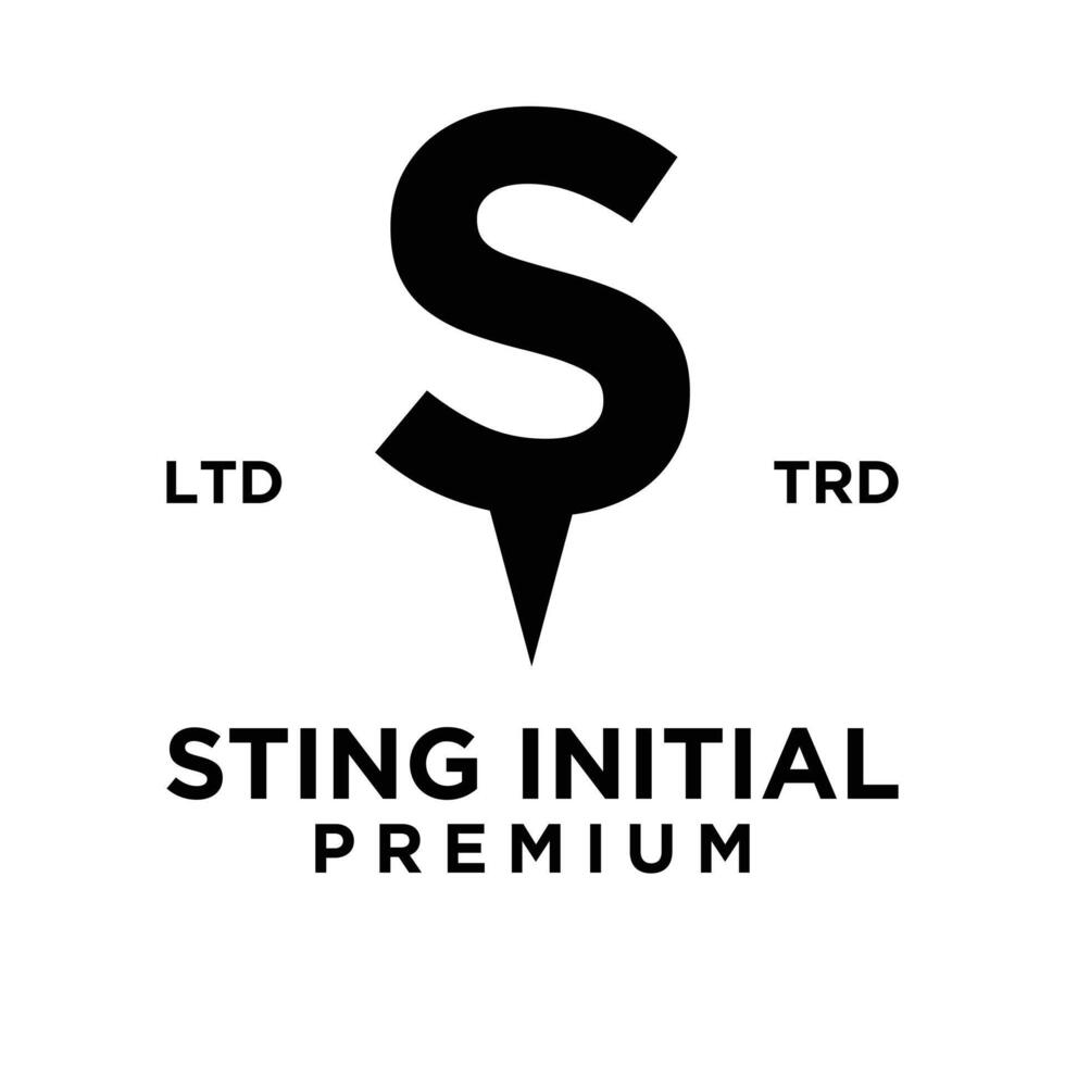 s Stachel Brief Logo Symbol Design vektor