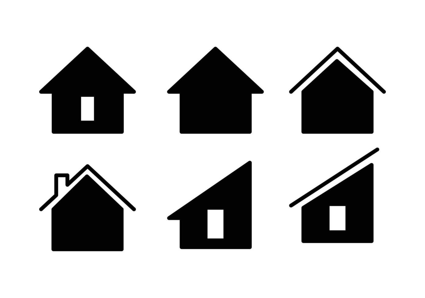 Haus Zuhause Symbol einstellen Logo Linie Design vektor