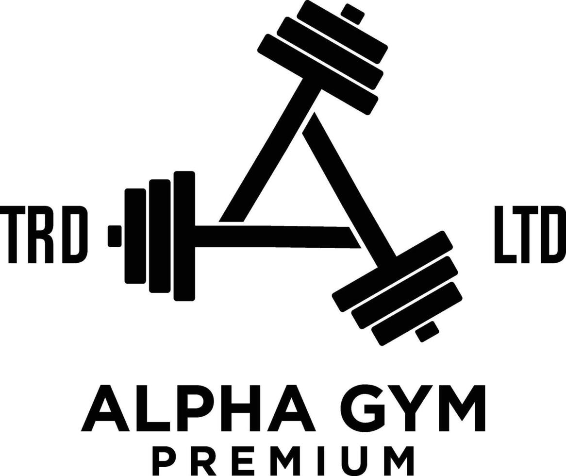 Gym kondition brev en logotyp ikon design vektor