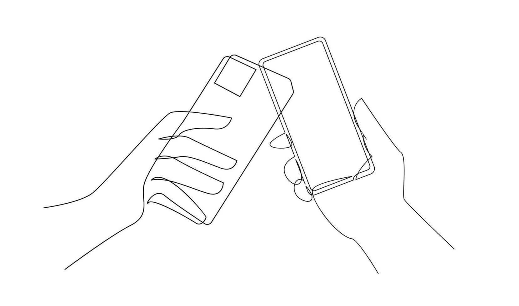 hand innehav telefon fortsätter illustration design vektor