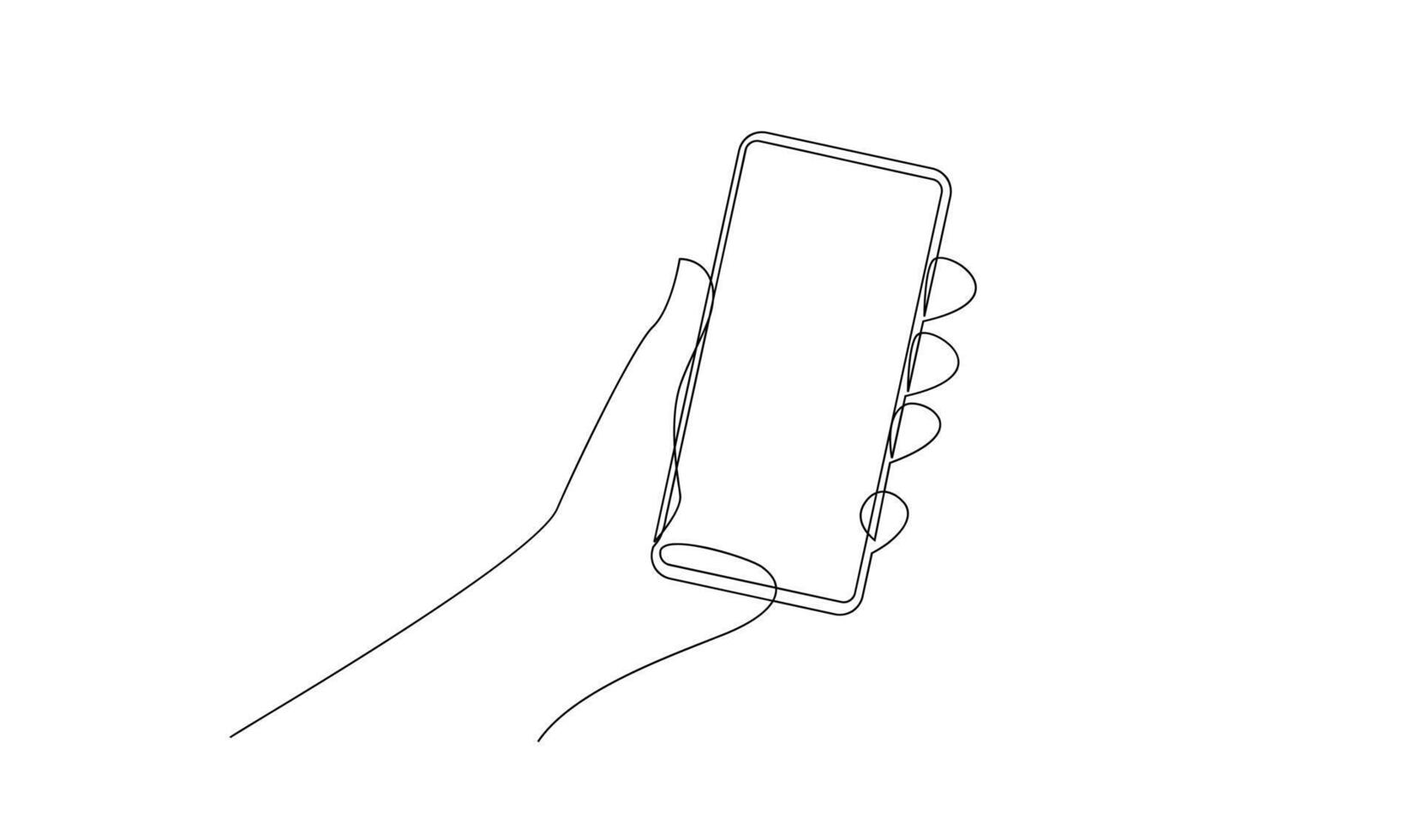 Hand halten Telefon geht weiter Illustration Design vektor