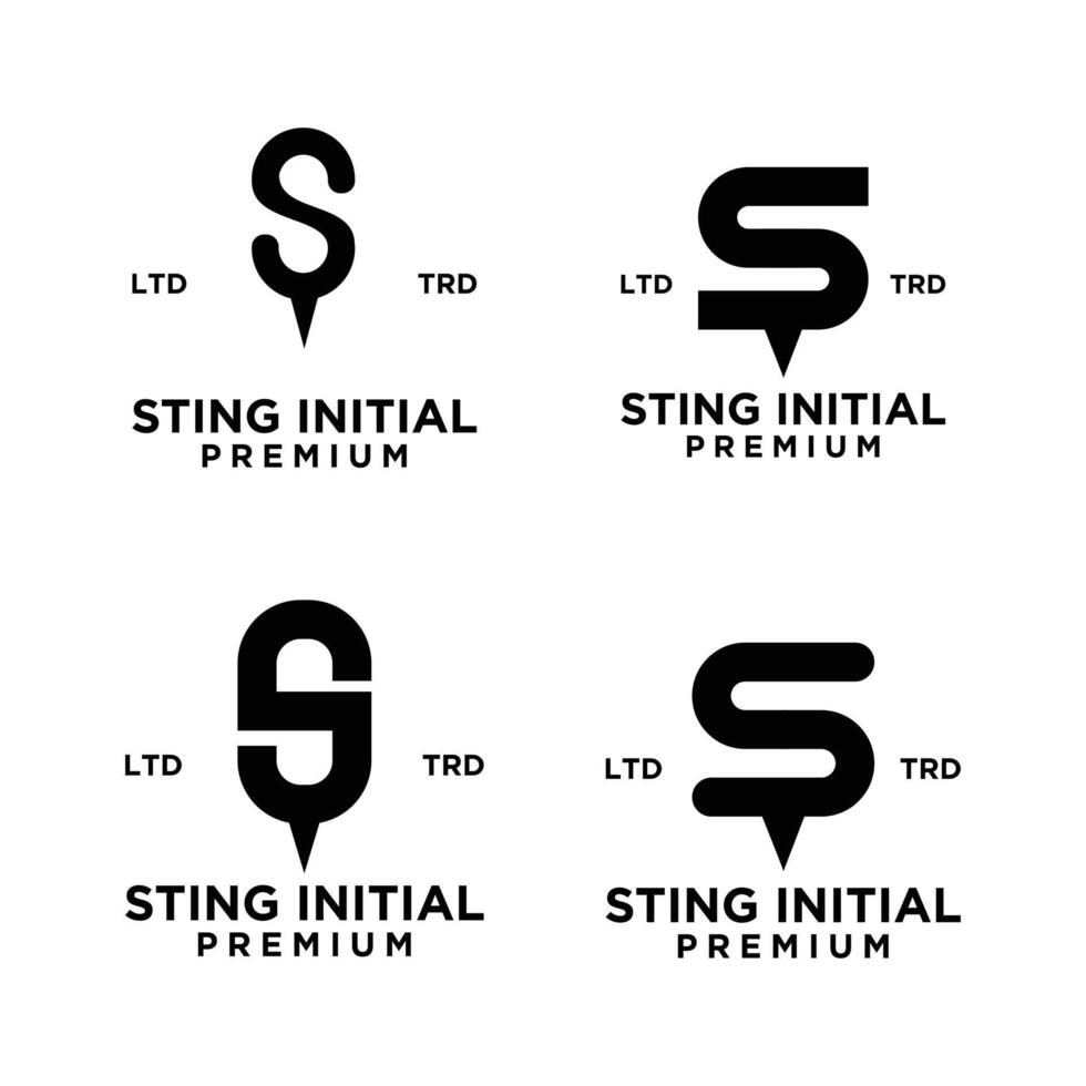 s sting brev logotyp ikon design vektor