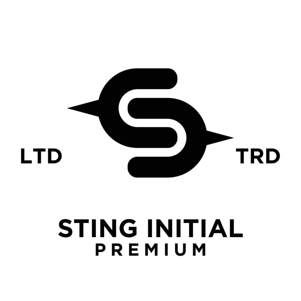 s sting brev logotyp ikon design vektor
