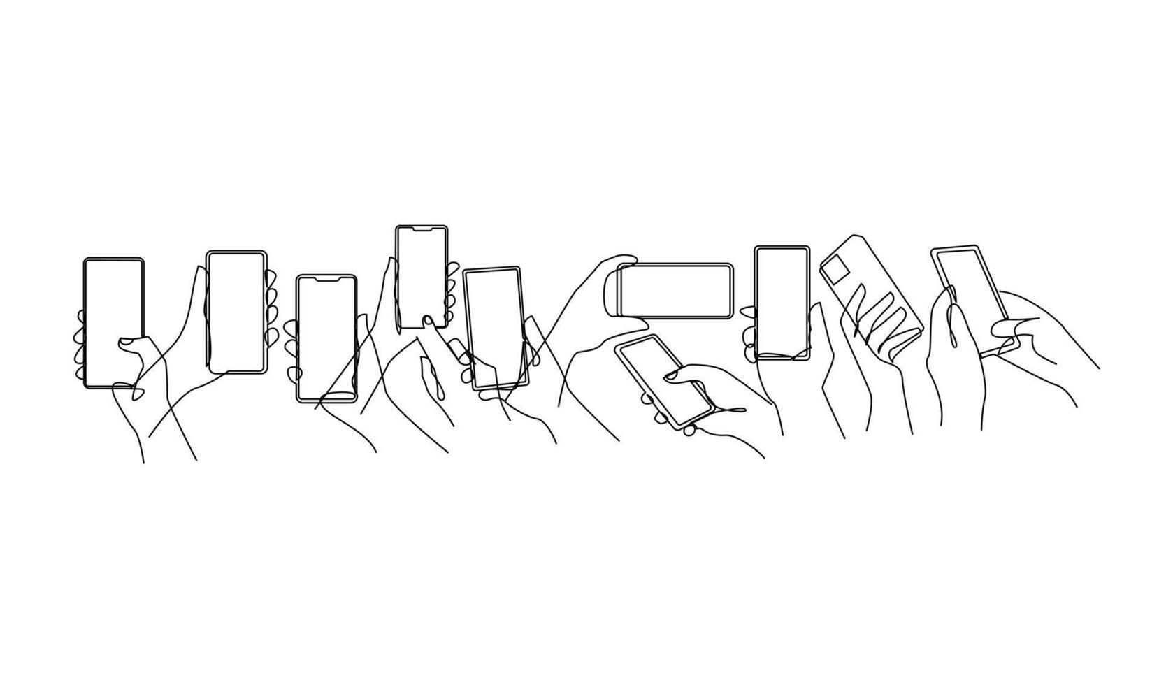 hand innehav telefon fortsätter illustration design vektor