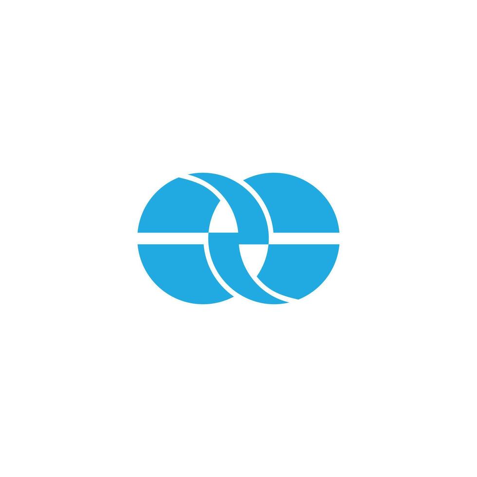 abstrakt Brief e Globus Planet verknüpft Logo Vektor