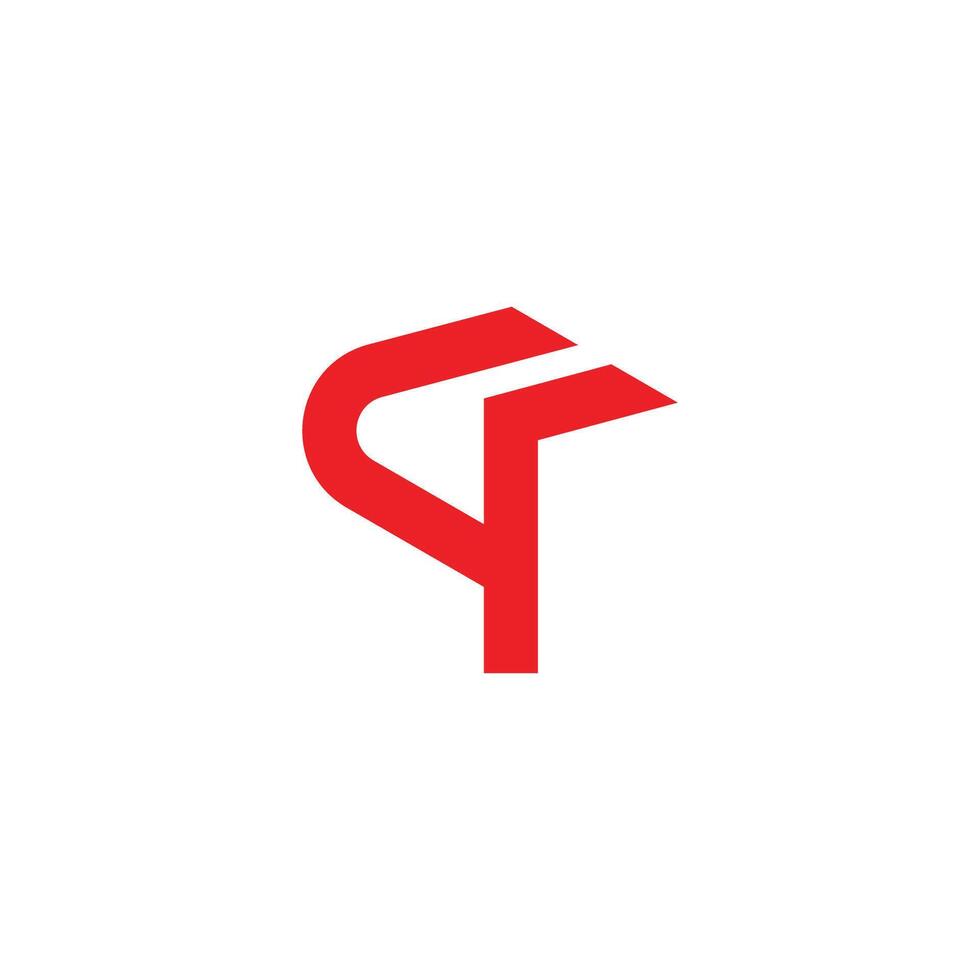 Brief q Pfeil geometrisch Streifen Logo Vektor