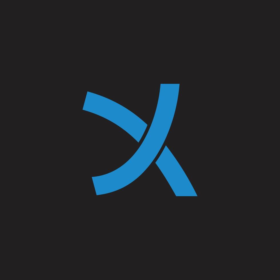 brev x enkel rörelse logotyp vektor