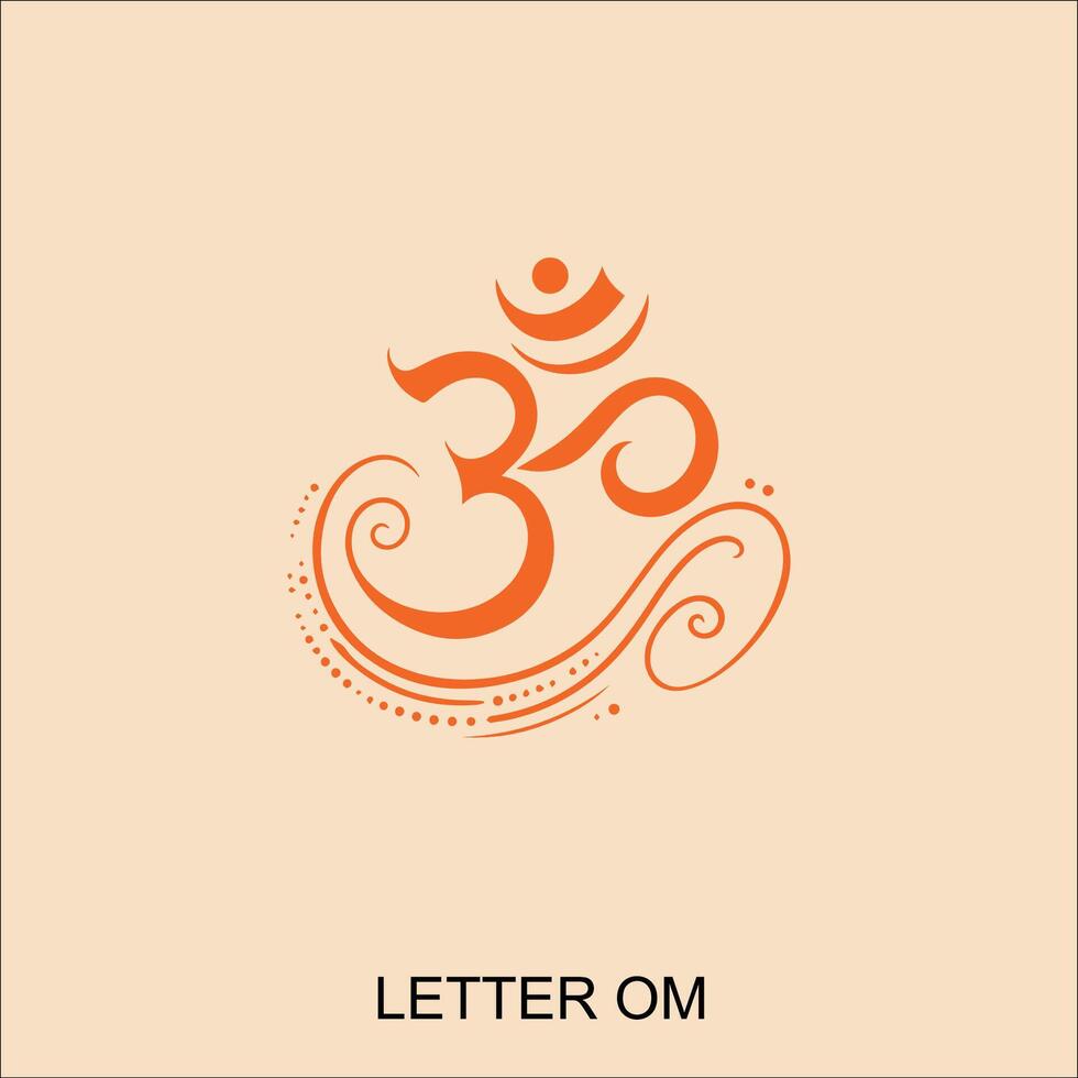 om aum Symbol von das Hindu Religion. Grün om Symbol auf dunkel Hintergrund. heilig Klang und ein spirituell Symbol, Vektor Illustration indisch