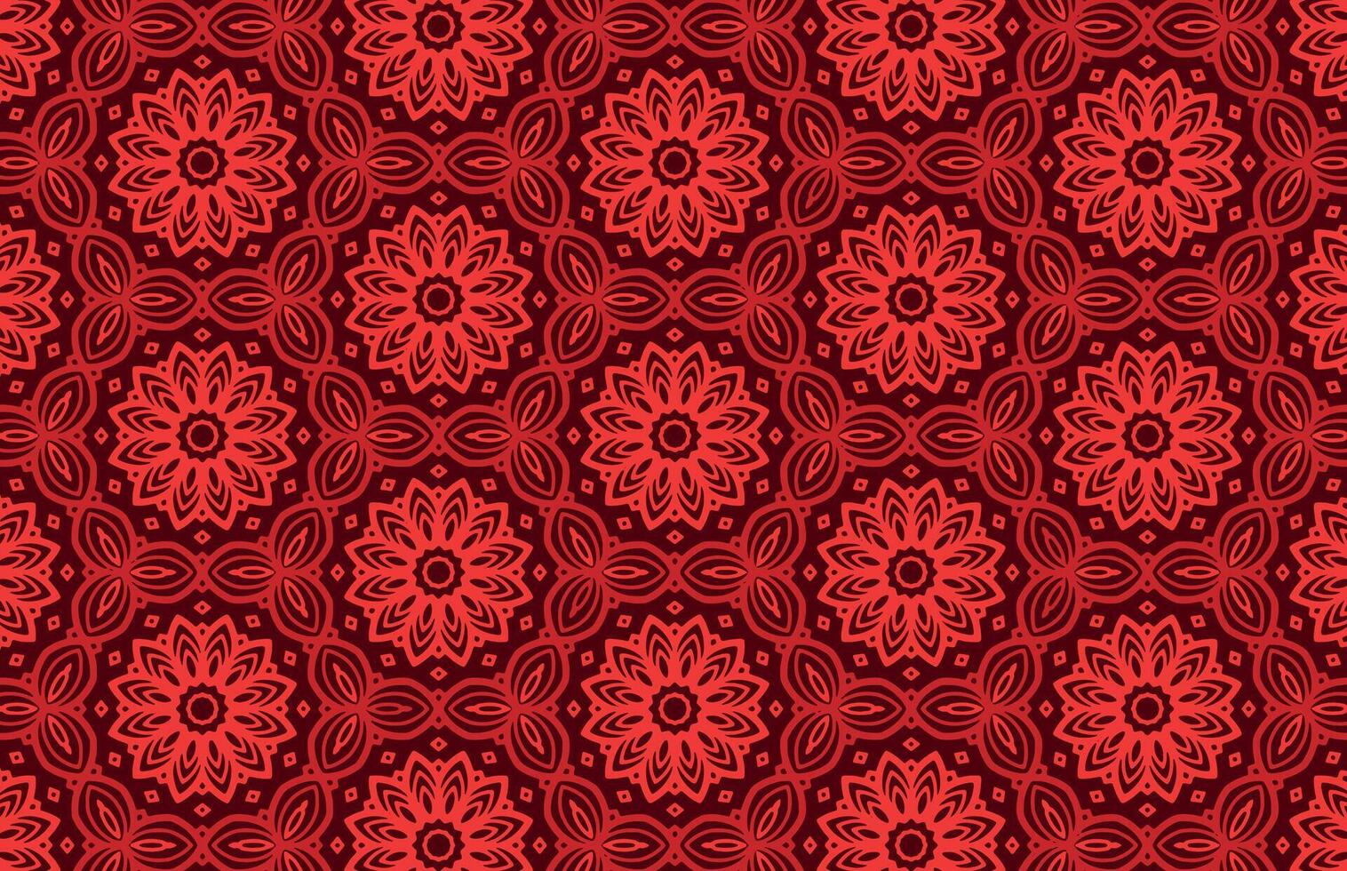 rot Blumen- Design Stoff Muster vektor