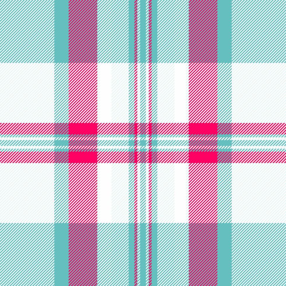 Textur Muster prüfen von Textil- Hintergrund Vektor mit ein nahtlos Tartan Stoff Plaid.