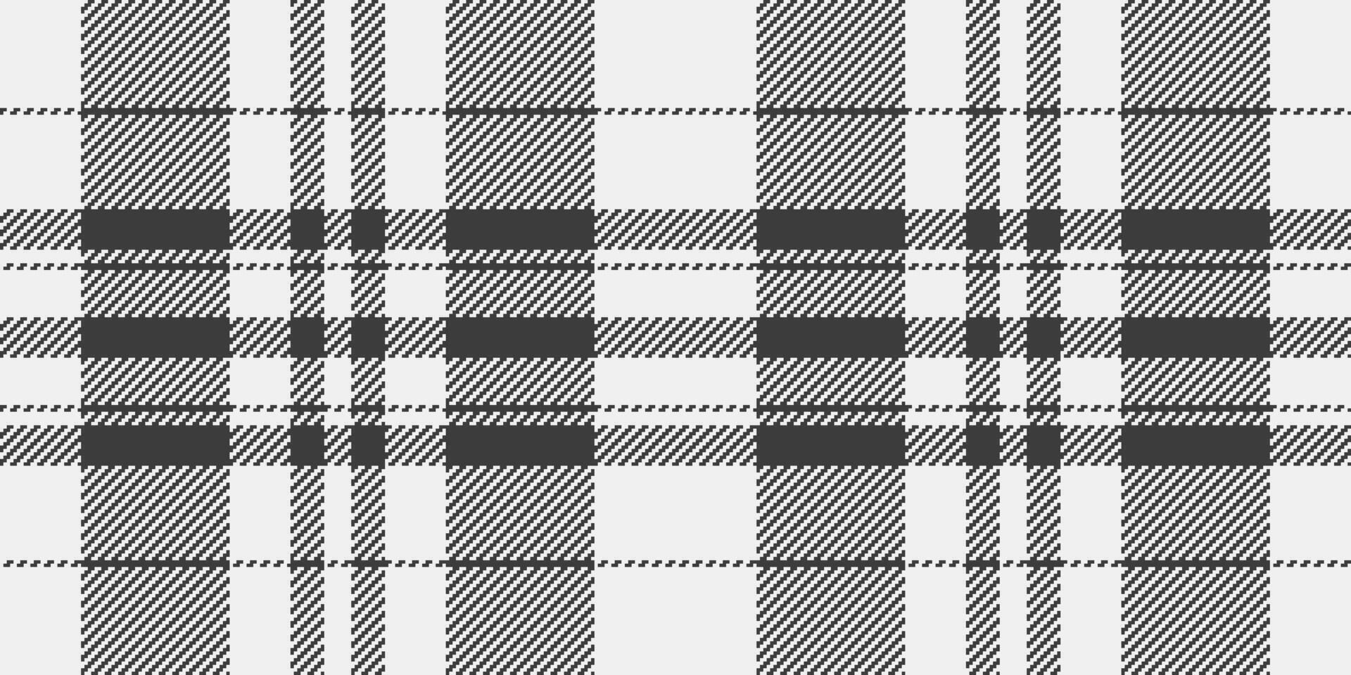 geometrisk pläd tartan tyg, deco mönster vektor bakgrund. Övrig sömlös textur kolla upp textil- i vit och grå färger.