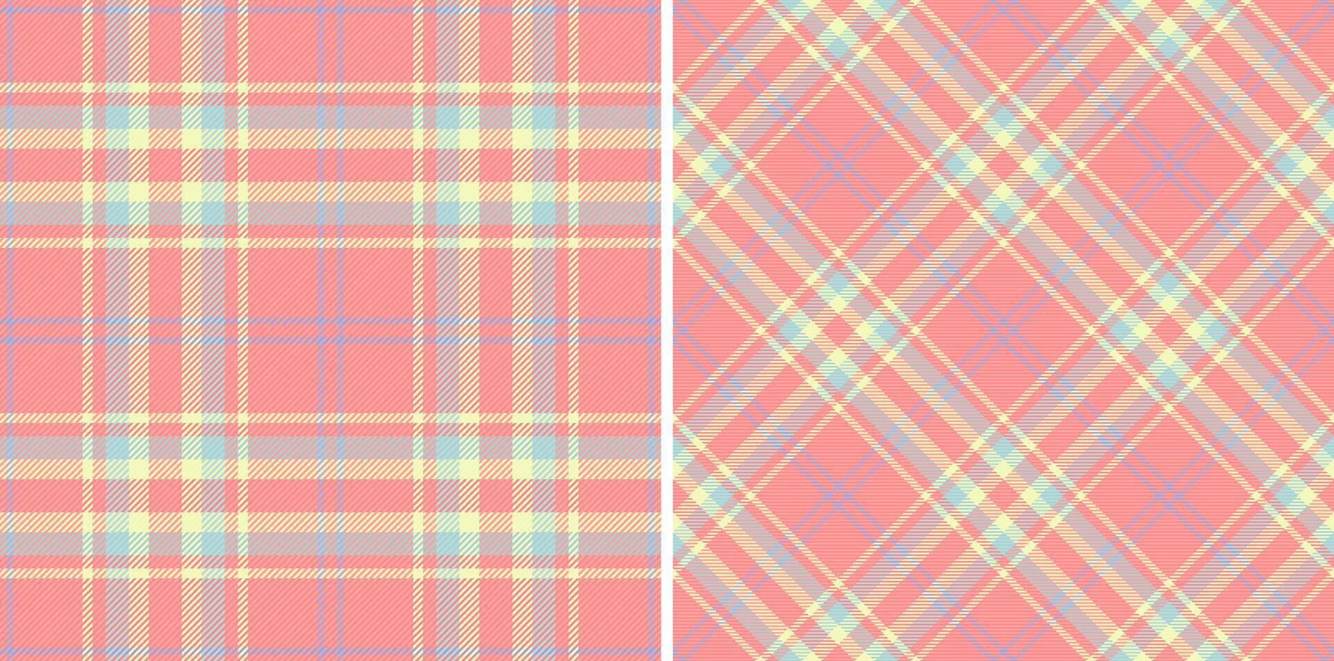 Vektor Textur Hintergrund von Textil- Tartan Plaid mit ein Muster Stoff nahtlos überprüfen.