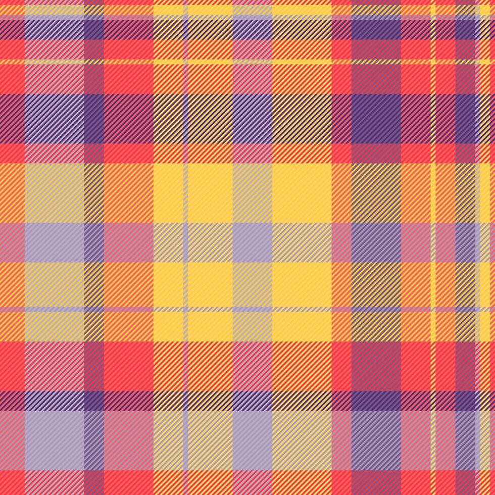 Hintergrund Textil- Tartan von nahtlos Stoff Plaid mit ein Vektor Textur Muster überprüfen.