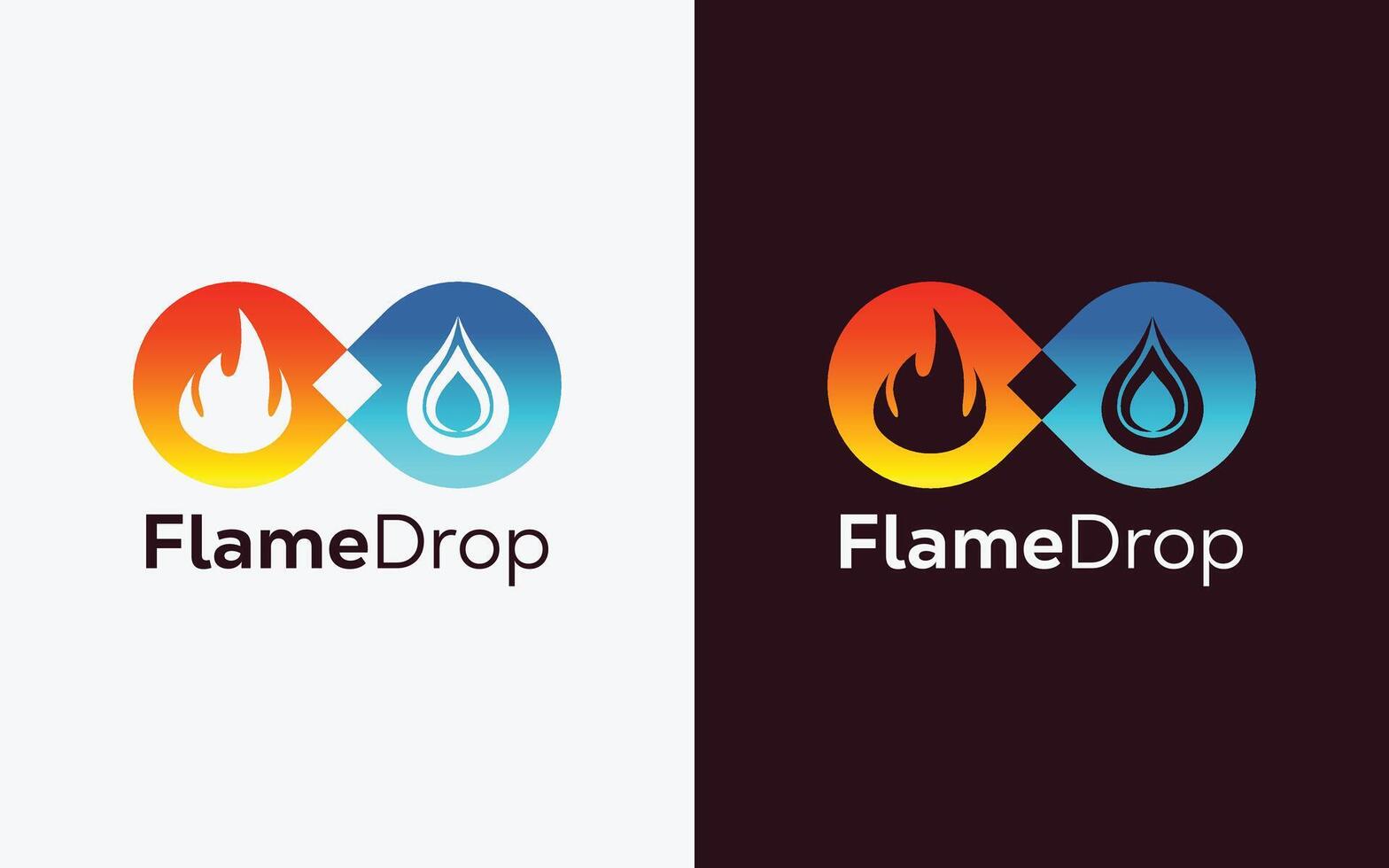 minimalistisch Feuer Flamme fallen Logo Design Vektor Vorlage. modern bunt Feuer Flamme fallen Vektor. Wasser Kamm, ingle Logo