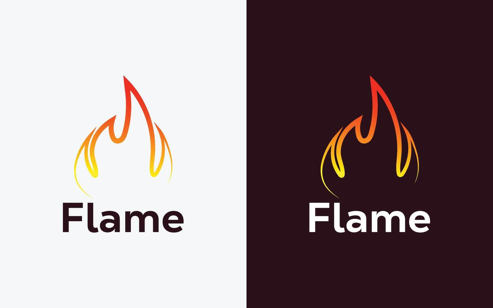 minimalistisch Feuer Flamme Logo Design Vektor Vorlage. modern bunt Feuer Flamme Vektor. Kamm, ingle Logo.