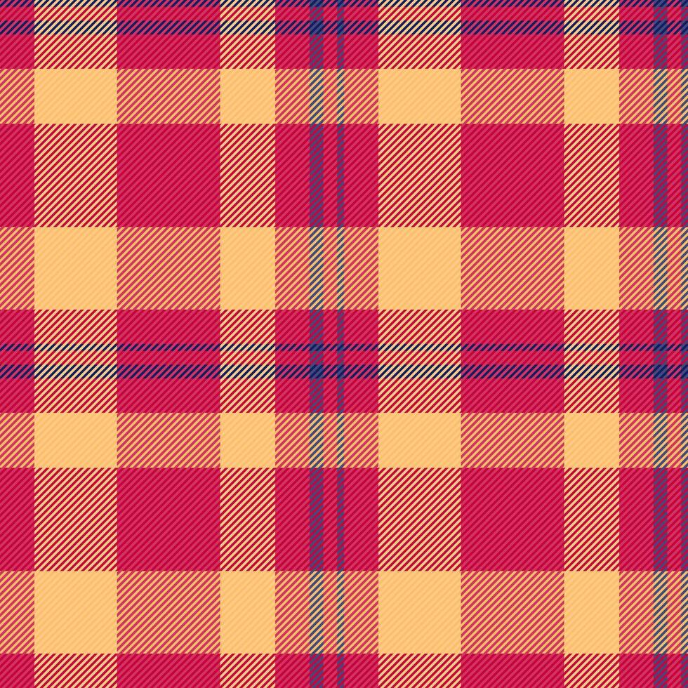 tillverkning textur textil- mönster, djärv bakgrund sömlös kolla upp. dekorativ vektor pläd tyg tartan i röd och orange färger.