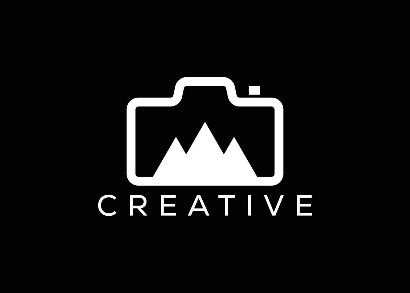 minimalistisk kulle kamera logotyp design vektor mall. kreativ modern äventyr fotografering logotyp